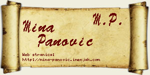 Mina Panović vizit kartica